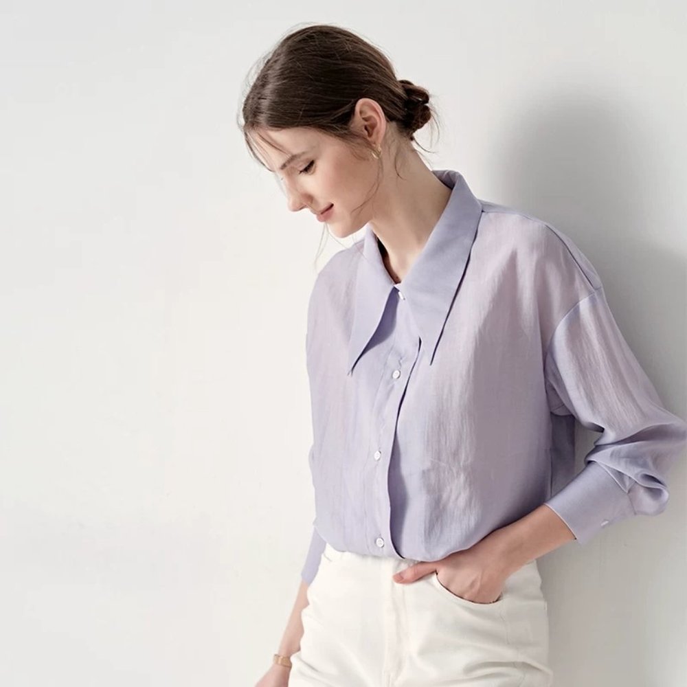 Purple Tencel Shirt